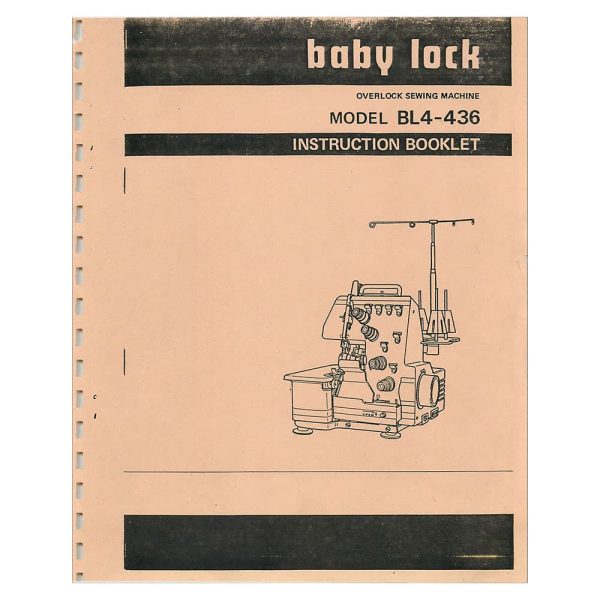 Babylock Overlock BL4-436 Instruction Manual For Cheap