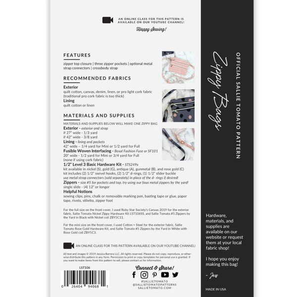 Zippy Crossbody Bag Pattern For Sale - Image 4